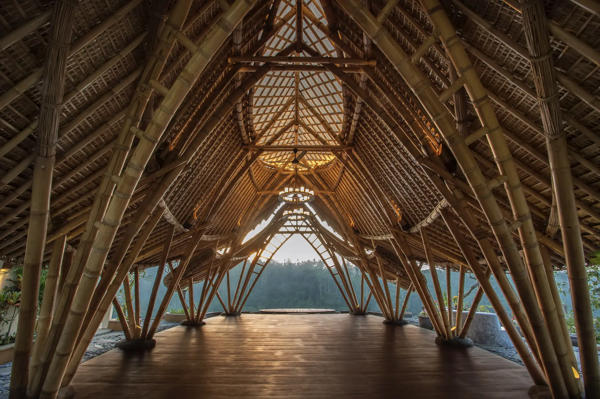 Majestic bamboo chapel in ubud amora bali wedding