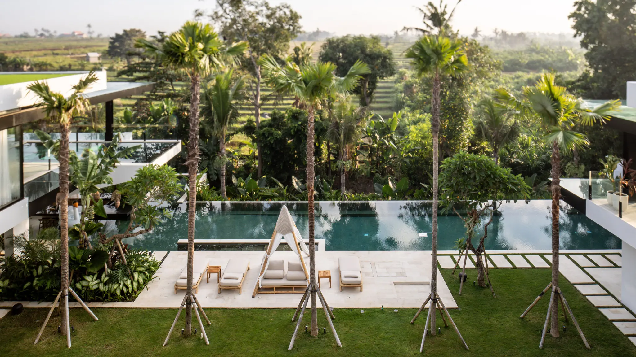 Modern garden wedding in villa norbu